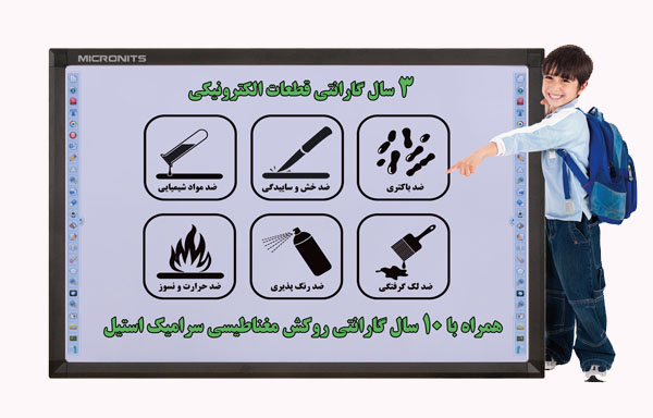 تخته وایت برد هوشمند با روکش نانو(مدل PN)